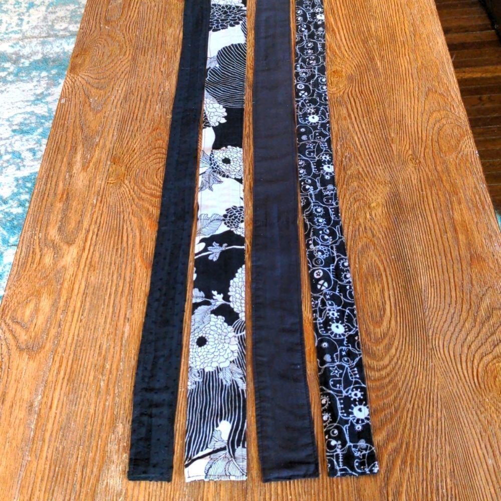 2 for $20 Set of 4 Umbrella Girl Productions Black Hair Scarves Goth - Picture 1 of 11